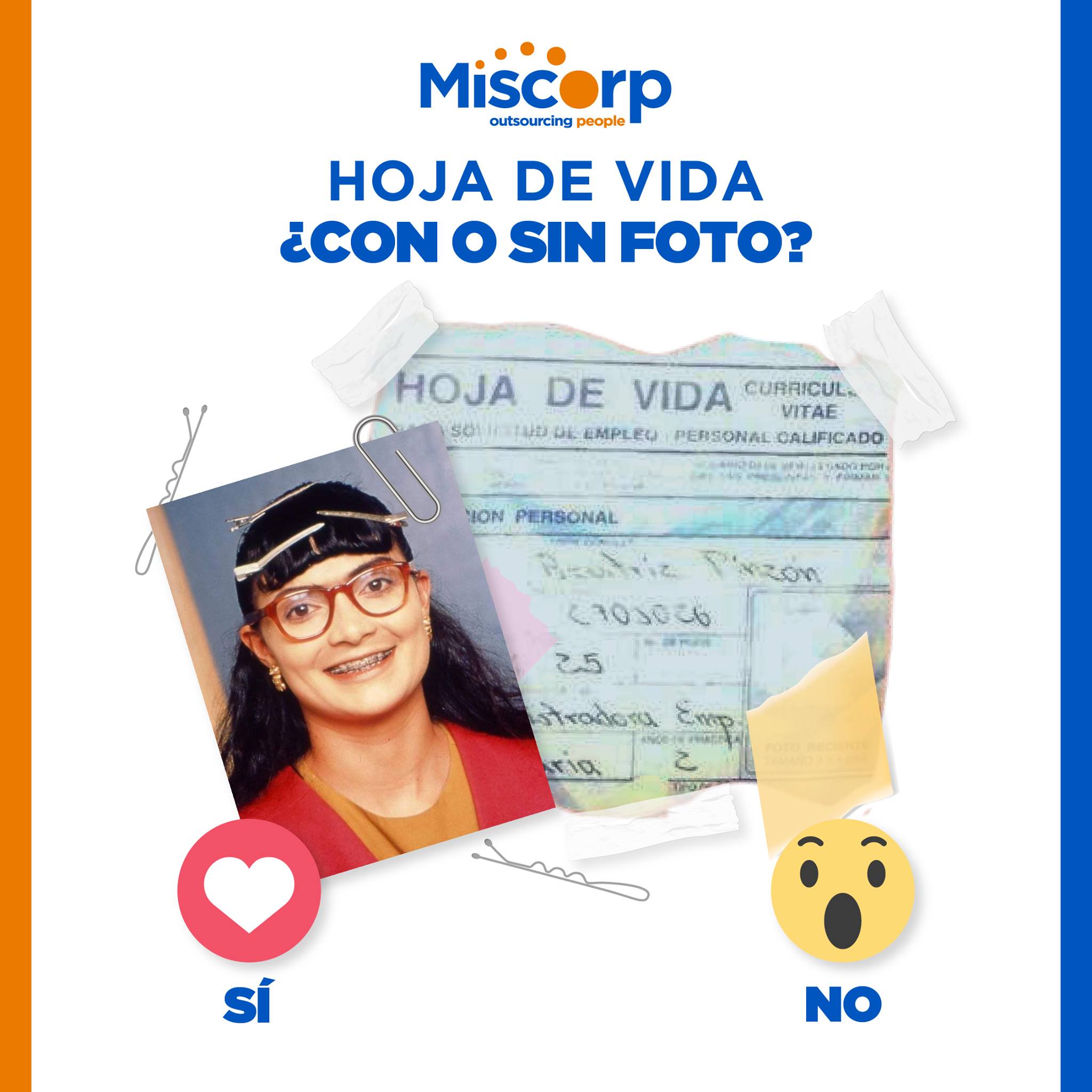 Hoja de vida ¿con o sin foto?